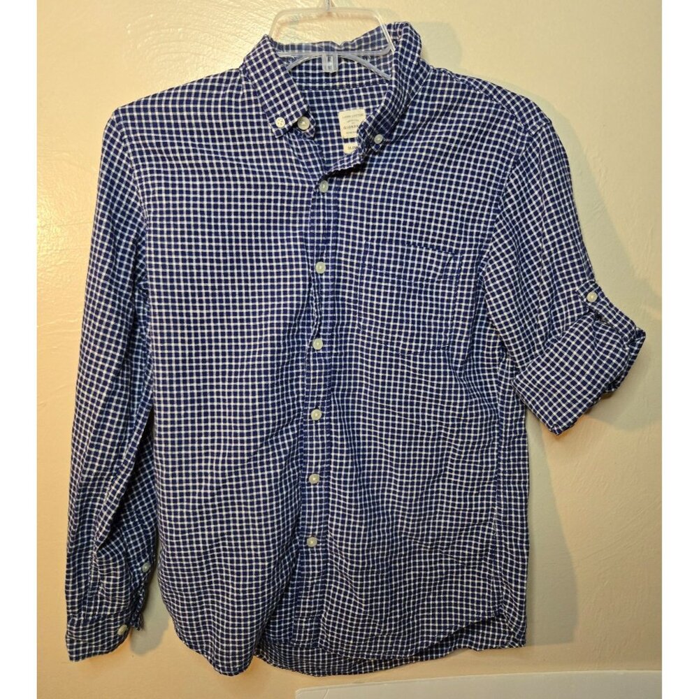 Giordano Men's Slim Fit Linen Blend Long Sleeve Button Down Size Small